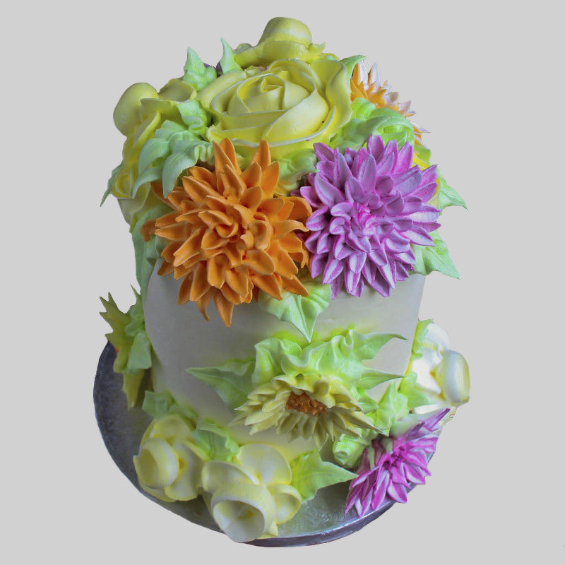 Торт Яркие цветы